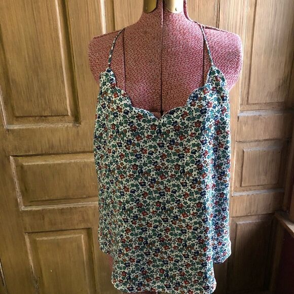 jcrew printed scallop cami    - Picture 2 of 8